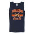 thumbnail image 2 of Wild Bobby City of Anaheim Hockey Fantasy Fan Sports Men's Tank Top, Navy, Large, 2 of 5