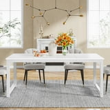 Dining Table, 70.9" Kitchen Dinner Table For 6 To 8 People