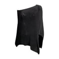 thumbnail image 3 of Zmoon Women's Solid Color Irregular Design Cape Shawl Sunscreen Thin Sweater, 3 of 3