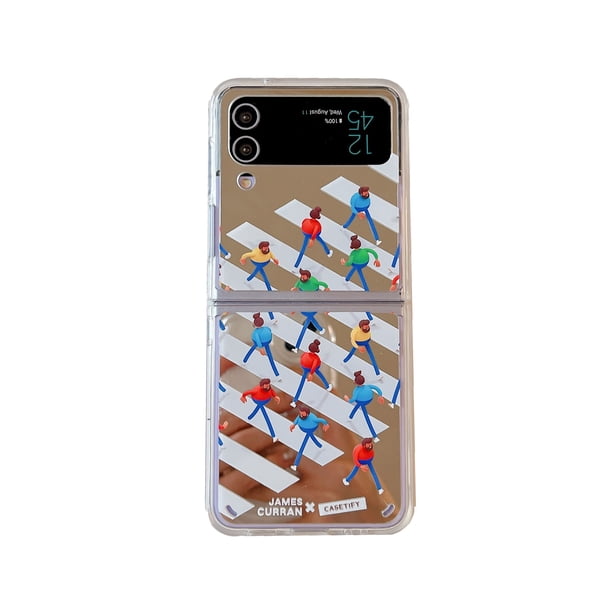 CASETIFY-funda de teléfono de TPU con fragmento de tiempo para Samsung Galaxy Z Flip 3 5G Z Flip4 Zflip4 Zflip3 Fashion B0324 qym unisex