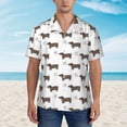 thumbnail image 5 of Uemuo Dachshund Dog Puppy Printed Regular Fit Short Sleeve Casual Hawaiian Shirt for Men,Aloha shirt,Tropical shirt,Floral print shirt,Vacation Beach shirt-Small, 5 of 9