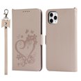 thumbnail image 2 of Decase iPhone 12 pro max case, Flower Embossed Wallet Card Cash Slots PU Premium Leather Magnetic Flip Kickstand Shockproof Ultra-Slim Cover for iPhone12 pro max 6.7 inch,Rosegold, 2 of 8