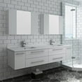 thumbnail image 2 of Fresca Fvn6172-Uns-D Lucera 72" Wall Mounted Double Basin Vanity Set - White, 2 of 7