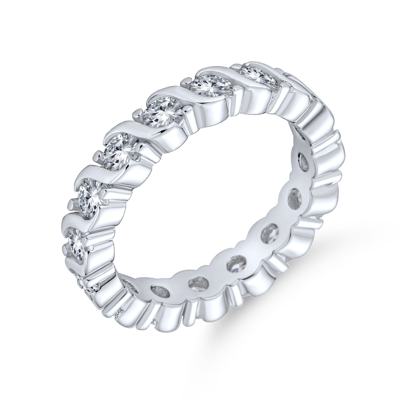Eternity Ring New .925 Sterling Silver Stackable Band 