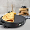 thumbnail image 6 of OVENTE Electric Crepe Maker and Pancake Griddle Cooktop with 12" Nonstick Hot Plate, Black CRM1122B, 6 of 7