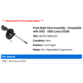thumbnail image 2 of Front Right Strut Assembly - Compatible with 2002 - 2003 ES300, 2 of 2
