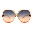 thumbnail image 1 of Womens Extra Oversized Round Designer Fashion Exposed Lens Butterfly Sunglasses Orange Black Orange, 1 of 4