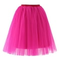 thumbnail image 2 of Delliss Women's Trendy Half Body Multi-layer Mesh Puff Swing Skirt Party Dress, 2 of 2