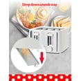 thumbnail image 5 of Betty Crocker 4-Slice Toaster, 1500W, Variable Toast Shade Control Dials, High Lift Feature, Cool Touch Housing, Bread Centering Guides, BC-5635W, 5 of 7