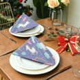 thumbnail image 3 of GZHJMY Set of 4 Cute Unicorns Satin Napkin Square 20 Inches Table Napkins Soft Smooth Decorative Napkins for Wedding Banquet Party Decoration, 3 of 6
