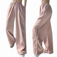 thumbnail image 2 of Pantalones de Paracaídas para Mujer, Pantalones Holgados de Pierna , Pantalones Deportivos con Cintura Elástica Y2K, Pantalones Deportivos, Ropa de Calle Rosa M, 2 of 9