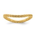 thumbnail image 1 of 925 Sterling Silver Gold Wave Stackable Ring Curved, 1 of 7