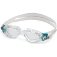thumbnail image 2 of Aquasphere Kaiman Compact Unisex Adult Swim Goggles - Comfortable leak-free Vision for Smaller Faces, UVA & UVB Protectio, Easily Adjustable Buckles - Clear Lens, Transparent/Blue Frame, 2 of 4