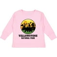 thumbnail image 3 of Inktastic Yellowstone National Park with Bear Mountains and Trees Cricle Boys or Girls Long Sleeve Toddler T-Shirt, 3 of 5