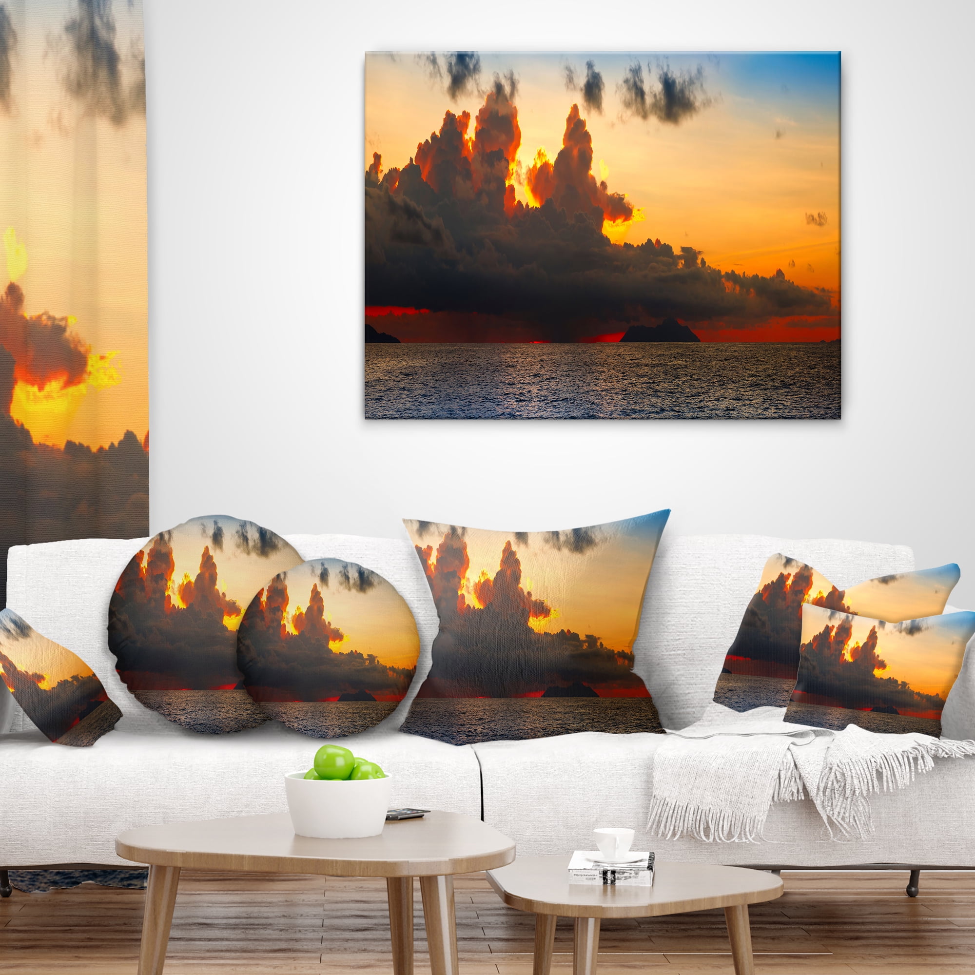 Designart 12" x 20" Gold Polyester Throw Pillow