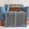 thumbnail image 2 of Throw Blankets for Outdoor, Knitted with Tassel , Super Soft Cozy Lightweight Couch Decorative Bohemian afghans Blankets for Bed, Sofa - All Seasons (, 2 of 4