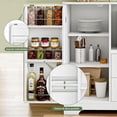 thumbnail image 4 of Alacenas para Cocina, Alacenas para Despensa con 2 Cajón, Gran Capacidad, Mueble Aparador para Sala de Estar, Comedor, Oficina, 100X40X82CM(Blanco), 4 of 9