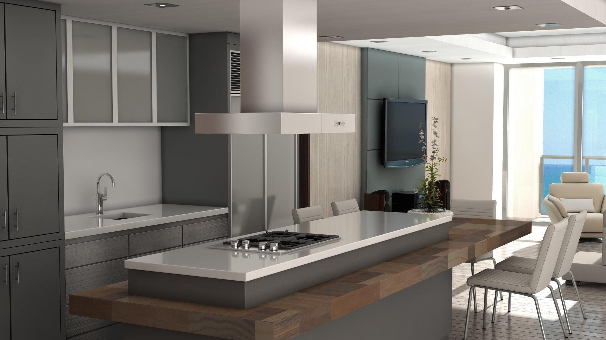 ZLINE 42 in. Professional Island Mount Range Hood in Stainless Steel (KECOMi-42)