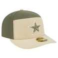 thumbnail image 3 of Men's New Era Light Beige/Olive Dallas Cowboys 2-Tone Color Pack Split Panel 59FIFTY Fitted Hat, 3 of 5