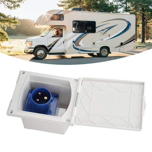 RV Power Inlet RV Refit Accessory Power Connection Port External Power Supply Plug 220V to 250V Charging Plug for RV Waggon Trailer
