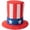 USA, variant on USA Flag Pattern Top Hat Uncle Sam Hat Independence Day Headwear for Festival Carnival Halloween Fancy Dress Accessory