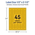thumbnail image 6 of Avery Printable Barbell Labels, Bright Yellow, 0.5" x 2.5", 450ct, 6 of 11