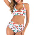 thumbnail image 4 of IDALL Bikini Sets Bathing Suit Women Fashionable Lady Bikini Printed Quick Drying Split Swimsuit Two Swimsuit Bathing With Chest Pad No Steel Ring High Waisted Bikini Sets Womens Swimwear White M, 4 of 5