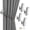 Silver, variant on LELE LIFE 4 Pack Curtain Tiebacks Hooks, Wall Mounted Curtain Holdbacks with Screws, Decorative Drapery Alloy Hanger Holder, Black