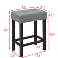 thumbnail image 4 of 4 Piece Bar Table and Chairs Tall Kitchen Breakfast Nook, 59" Sofa Table with Power Outlet - Small Dining Table Set with 3 Upholstered Stools for Living Room, Dining Room, Kitchen, Black, 4 of 9