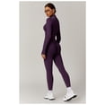 thumbnail image 3 of Top-kevin 2 Piece Seamless Ribbed Workout Sets With Zip Up Jacket High Waisted Gym Yoga Leggings, 3 of 7