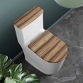 thumbnail image 3 of HELLHERO Board Comfortable and Practical 2 Piece Toilet Lid Dust Cover Set, Fits All Toilet Shapes Polyester Toilet Top Cover Set & Easy to Clean, Dust-Proof, Washable and Reusable, Dustproof, 3 of 8
