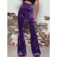 thumbnail image 1 of Pantalones largos de mujer de primavera y otoño, micropantalones de mujer europeos y americanos, pantalones anchos casuales de terciopelo dorado de cintura alta para mujer, 1 of 5