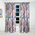 thumbnail image 2 of Designart 'Flamingo With Flowers' Tropical Curtain Panel, 2 of 5