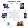 thumbnail image 4 of 3.5mm Earphone Headphone Audio Splitter 1 Male to 5 Female Cable Adapter, 4 of 5