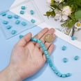 thumbnail image 3 of 29PCS Turquoise Beads 10x8mm Cuboid Gemstone Spacer Loose Beads Blue Stone Bead for DIY Bracelets Necklace Earring Jewelry Making Beading Kit Crafts Hole: 1.2mm, 3 of 6