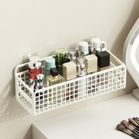 Honmine Metal Wall Basket Storage Organizer for Sundries Kitchen Seasoning Rack and Shower Toiletries Holder Honmine Metal Wall Basket Storage Organizer for Sundries Kitchen Seasoning Rack and Shower Toiletries Holder