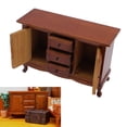 thumbnail image 1 of Gabinete de Casa de Muñecas, Miniatura 2 Puertas 3 Cajones Muebles Detalados de Casa de Muñecas de Madera 1:12 Escala para El Hogar, 1 of 7