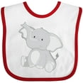 thumbnail image 3 of Inktastic Elephant Boys or Girls Baby Bib, 3 of 4