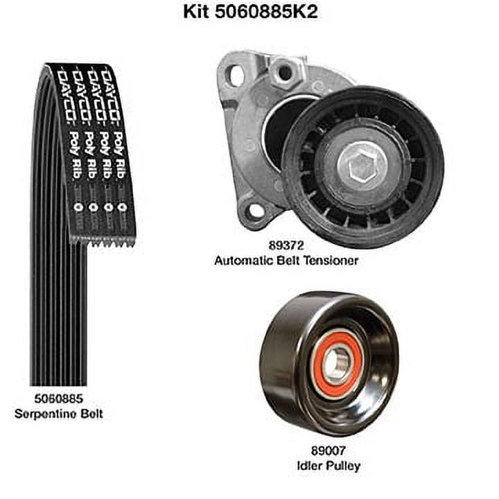 まー Dayco D60855K2 - Serpentine Belt Drive Component Kit Fits