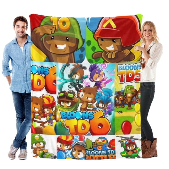 Throw Blanket for Bloons TD Soft Warm Bed Couch Flannel Blanket for Kids Boys Girls Gifts Home Decor 30x40 Inch