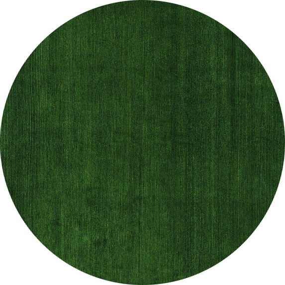 Ahgly Company Indoor Round Abstract Green Modern Area Rugs, 8' Round