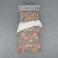thumbnail image 2 of Ambesonne Colorful Bedding Set 4 Pcs, Classic Circular Shape, Queen, Green Pink, 2 of 3