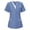 Blue womens tops, variant on Pimelu Womens Fashion Scrubs for Women Womens Scrub Tops V Neck Short Sleeve Fashion Color Block Nurse's Shirts Pocket Lightweight Work Uniform Tunic Blouses