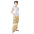 thumbnail image 3 of FORMRS Boys Pajama Pants with Pockets Size 11-12Y Kids Lounge Sleep Bottoms, Beige Clouds, 3 of 8