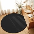 thumbnail image 2 of Round Rug 4ft Area Rug, Deep Grey Pure Color Area Rugs for Living Room Bedroom, Minimalist Style Gray Floor Mat Non-Slip Non-Shedding Carpet Indoor Accent Rugs, 2 of 9