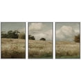 thumbnail image 3 of PixonSign Framed Wall Art Set Country Field Landscape Pasture Nature Wilderness Modern Artwork Landscape Decor Abstract Fine Art Chic for Living Room, Bedroom, Office - 16"x24"x3 Panels White, 3 of 5