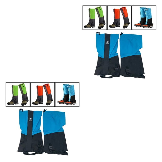 Eigraketly Snow Hiking Legging Shoes Boot Climbing Leg Cover Outdoor Gaiters Waterproof Azul 2piezas