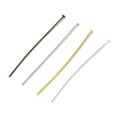 thumbnail image 3 of 1box 160pcs 4 colors Brass Flat Head Pins Jewelry Findings Mixed color 50x0.7~0.8mm 20~21 Gauge Head: 2mm about 40pcs/color, 3 of 6