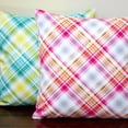 thumbnail image 3 of ARTISAN PILLOWS  Indoor 20-inch Notting Hill Plaid Tartan Pink or Aquamarine 20-inch Throw Pillow, 3 of 5
