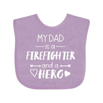 Inktastic My Dad is a Firefighter and a Hero Boys or Girls Baby Bib